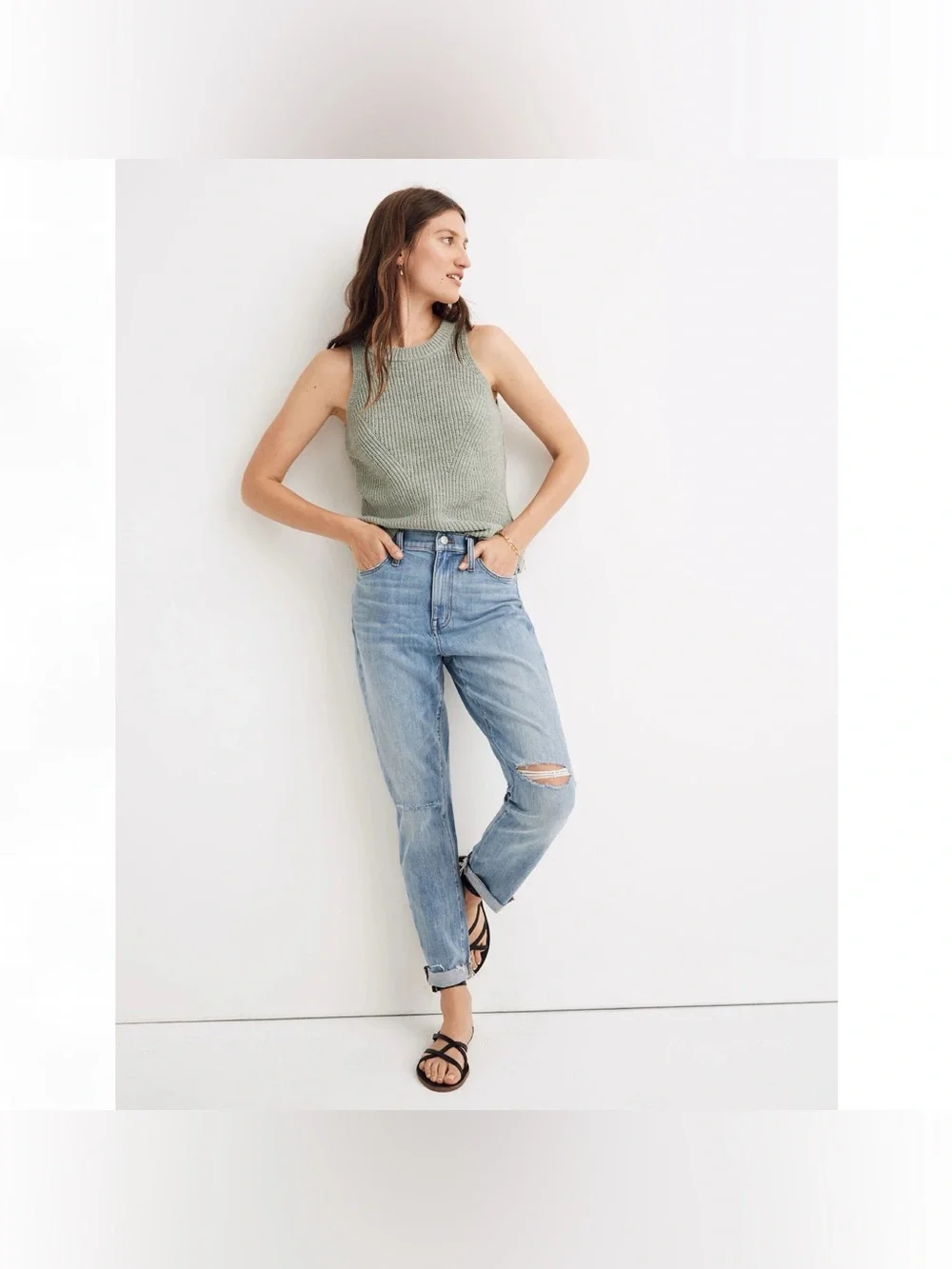 New Madewell Women’s The High-Rise Slim Crop Boyjean in Elkhart Wash (23)